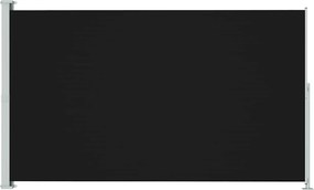 vidaXL fekete behúzható oldalsó terasznapellenző 180 x 300 cm