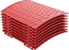 vidaXL KarácsonyiFaSzoknya Piros Ø 65 x 24 cm Műanyag