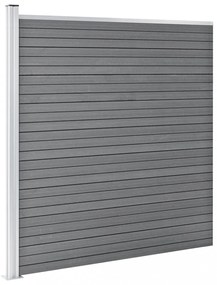 vidaXL szürke WPC kerítéspanel 526 x 186 cm