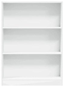 fehér szerelt fa könyvespolc 80 x 24 x 109 cm
