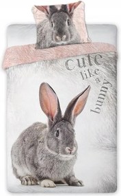 Gyerek pamut Ágyneműhuzat Nyuszi 160x200 cm