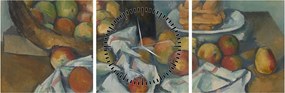 Kép - Paul Cezanne, The Basket of Apples, reprodukciók (órával) (90x30 cm)