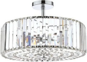 LAURA ASHLEY 3649007-Q FERNHURST Kristály Mennyezeti Lámpa Csiszolt Króm G9 IP20