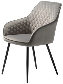 Milton szürke bársony étkezőszék - Unique Furniture