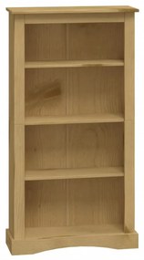 4 szintes Corona-stílusú mexikói fenyő könyvespolc 80x29x150 cm