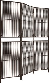 vidaXL barna 3-paneles polyrattan térelválasztó