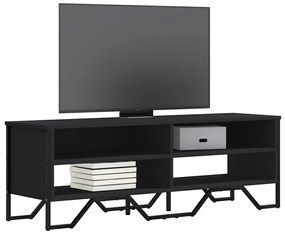 fekete szerelt fa TV-szekrény 122 x 34 x 41 cm