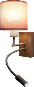BRILAGI - LED Flex. lámpa BOBO WOOD 1xE27/25W/230V + LED/3W tölgy/fehér/rózsaszín