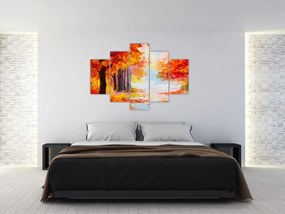 Kép - olajfestmény, színes ősz (150x105 cm)