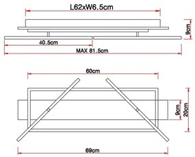 Globo 67296D1 - LED Mennyezeti lámpa BEATRIX LED/32W/230V