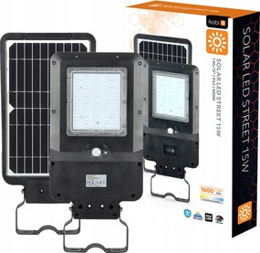 Led utcai lámpa Napelemes Lámpa 15W 4000K IP65 Alkonyat mozgásérzékelő