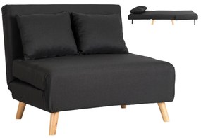 Ágyazható Fotel Fekete Színben. MARRY 2