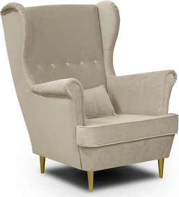 GOLD Füles fotel Bézs