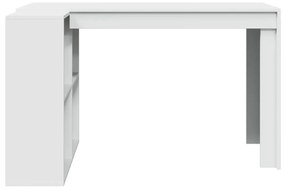 fehér szerelt fa irodai asztal 123,5 x 73,5 x 75 cm
