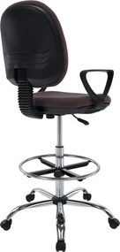 Magasított munkaszék, barna/fekete, TAMBER