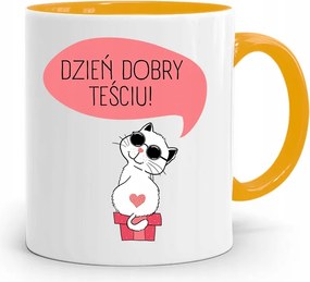 Sárga Bögre Apósnak Jó Reggelt Apósnak! Ajándék fényképes nyomattal