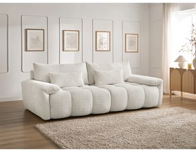 Fehér zsenília kanapé 264 cm Ivane – Bobochic Paris