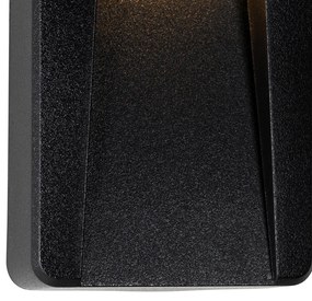 6 db fekete téglalap alakú kültéri fali lámpa szett LED-del IP65 - Gem