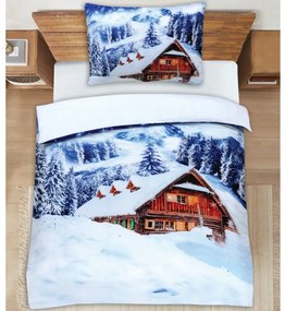 Ágyneműhuzat Polycotton Snow Cottage 200x140cm+90x70cm TiaHome