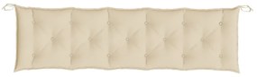 2 db bézs oxford szövet kerti padpárna 180 x 50 x 7 cm