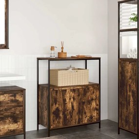 füstölt tölgy fürdőszobaszekrény polcokkal 76,5x35x95 cm