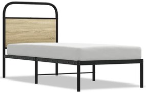 fejtámla sonoma tölgy 75 cm acél és műfa