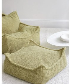 Zöld buklé gyerek babzsákfotel Square – Wigiwama