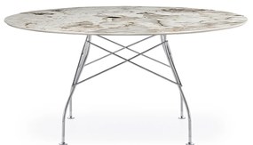 GLOSSY XXL étkezőasztal, többféle változatban - Kartell szín: Természetes tundra / Króm