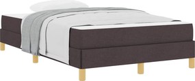 vidaXL Boxrugós ágy matracmal Sötét Barna 120 x 190 cm szövet