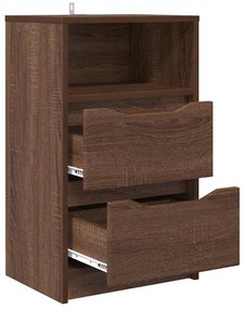 vidaXL Éjjeli asztal fiókkal Barna Tölgy 40 x 30 x 467 cm Faanyag