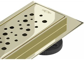 Mexen Flat M12 rozsdamentes acél zuhanyfolyó 70 cm, arany, 1521070-15