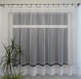 Mg Függöny 34989 FEHÉR-ezüst 200x220 kész G szalaggal