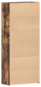 Cipőtartó Füstölt Tölgy 80x35,5x180 cm Műszaki Fa