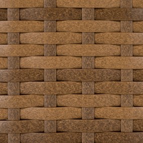 Kerti rattan szett, szürkésbarna/világosbarna, SAGIR