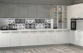 Fotótapéta flizelina Fekete-fehér Geometrikus minták a falra 250x60 +ragasztó