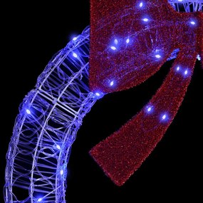 Koszorú 150 LED-del Kék 120 cm Akril