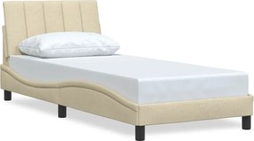vidaXL krémszínű szövet ágykeret matrac nélkül Hanko 90x200 cm