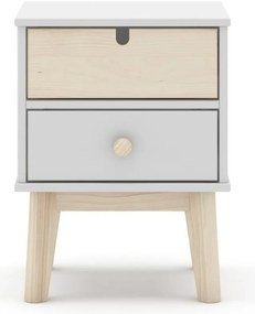 Fehér gyerek éjjeliszekrény Estefania – Marckeric