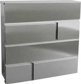 postaláda Téglák 370x370x105mm rozsdamentes acél