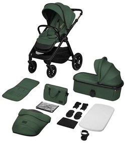 Lionelo - 2 az 1-ben kombinált babakocsi LAYLA Zöld erdő