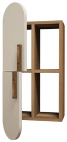 Fali polc Rose - Walnut, Cream