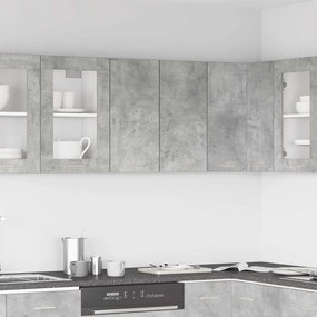 betonszürke szerelt fa konyhai fali szekrény 60x31x60 cm