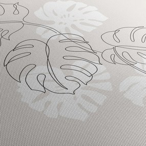 Kép - Vonalkép monstera N⁰3 (90x60 cm)