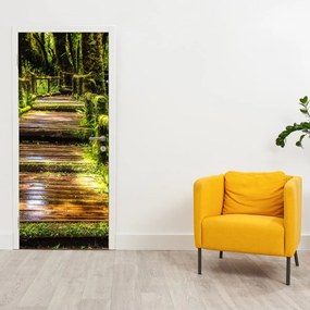 Fotótapéta ajtóra - Lépcsők az esőerdőben (95x205cm)