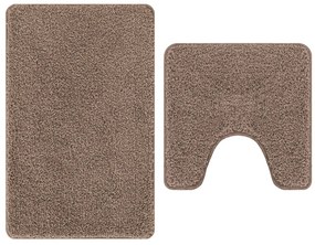 Fürdőszoba szőnyeg 2 pcs Barna 50 x 50 cm Polipropilén