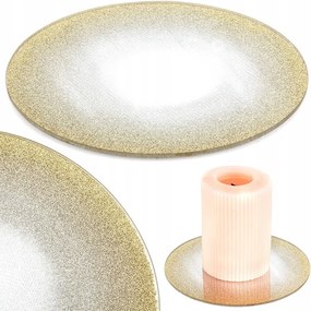 Arany üveg állvány kompozíciók Dekoratív gyertyák Gyertyatartó