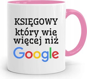 Rózsaszín Bögre Ajándék Könyvelőnek, fényképes nyomattal