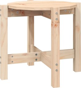 vidaXL tömör fenyőfa dohányzóasztal Ø 52,5 x 45 cm