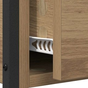 vidaXL Konzolasztal fiókkal Artisan tölgy 100 x 40 x 75 cm Faanyag