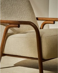 Bézs zsenília fotel Sylo – Kave Home